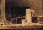 Jean Baptiste Simeon Chardin Pipe and Jug oil painting